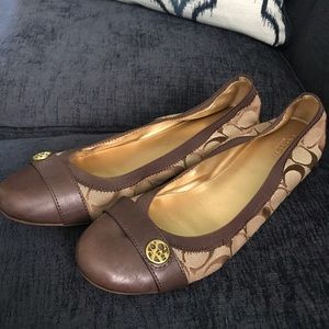 Authentic Coach Monogram Flats